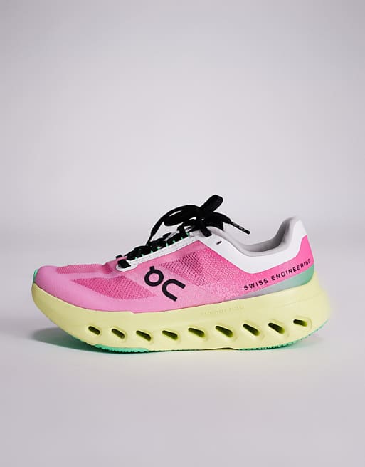 ON Cloudsurfer Next Running Trainers In Pink And Limelight