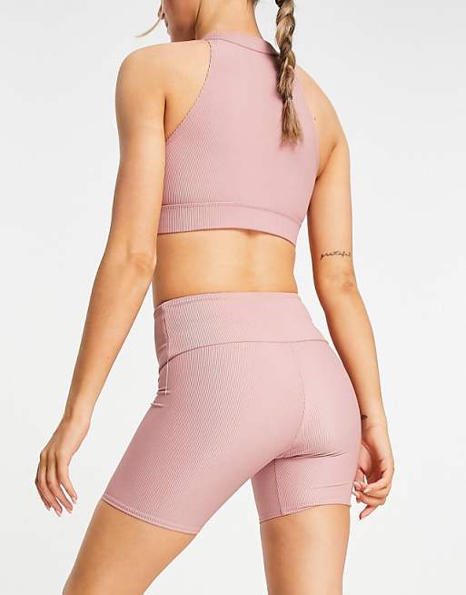 Onzie 5inch Ribbed Short In Pink