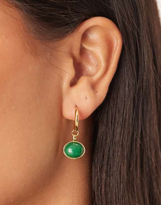 Orelia Semi Precious Green Stone