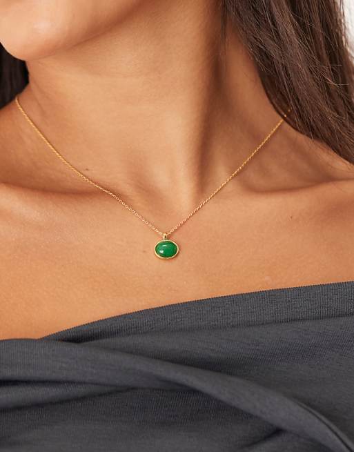 Orelia Semi Precious Green Stone