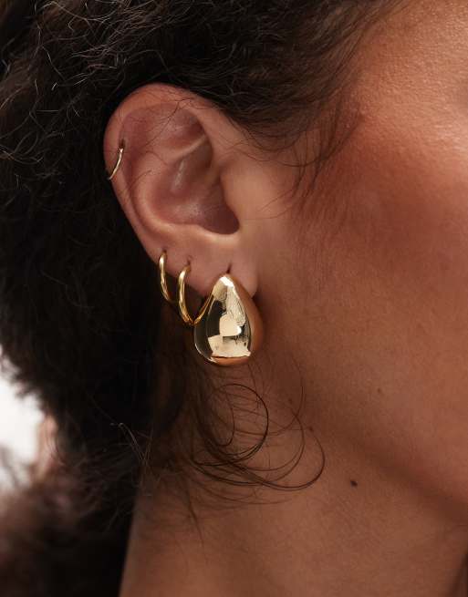 & Other Stories Big Drop Stud Earrings In Gold