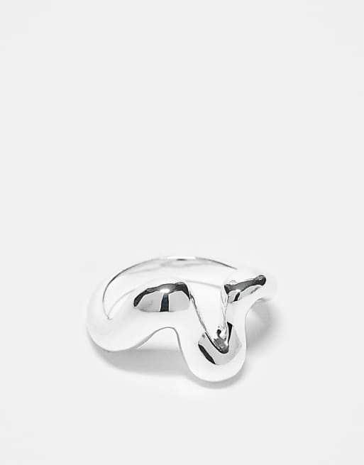 & Other Stories chunky abstract ring in sliver