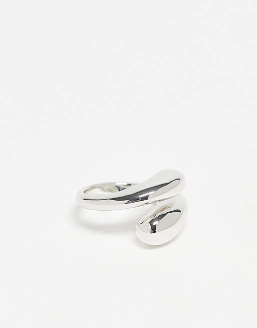 & Other Stories chunky swirl ring in silver