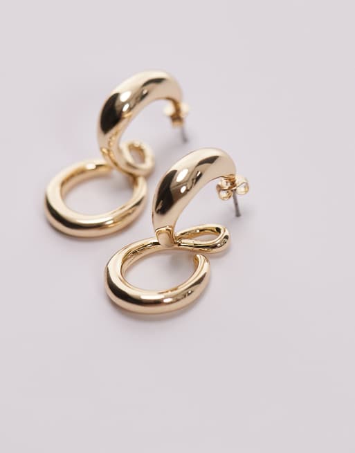 & Other Stories Double Hoop Earrings In Gold