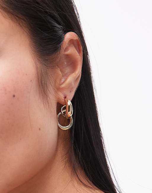 & Other Stories double hoop earrings in gold