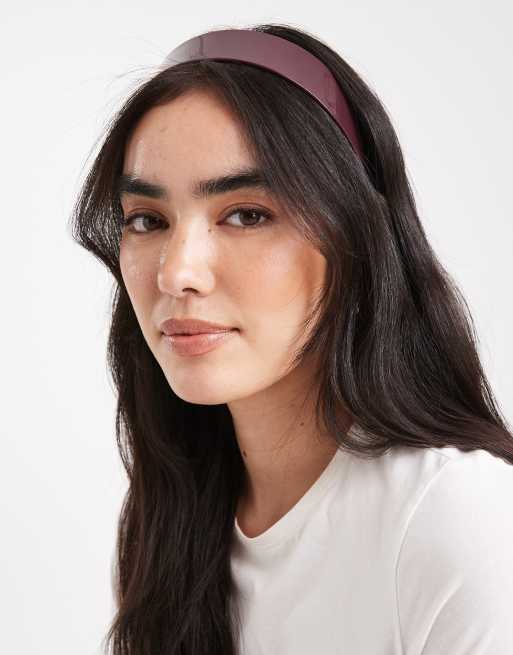 & Other Stories Headband In Dark Red Bugundy