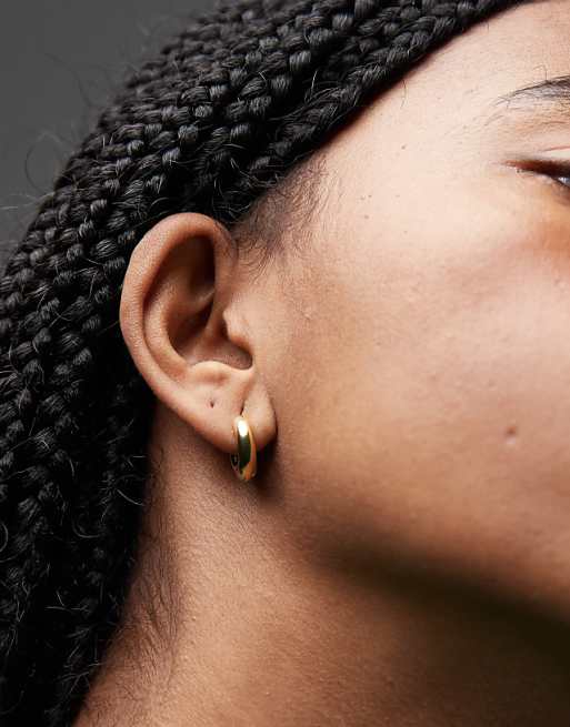 & Other Stories mixed metal small hoop earrings in silver & gold