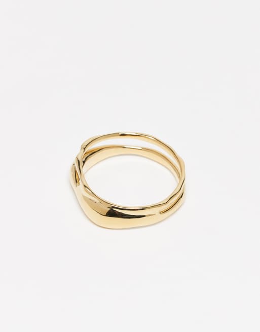& Other Stories Multi Band Layered Ring In Gold
