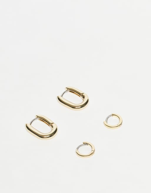& Other Stories Multi Size Hoop Earrings 2-pack In Gold