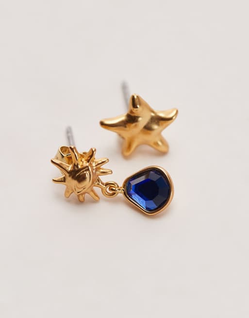 & Other Stories Star And Moon Earrings In Gold