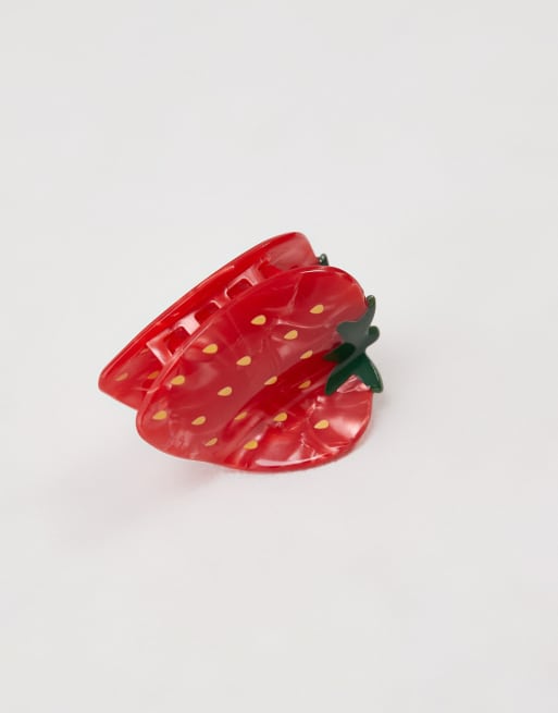 & Other Stories Strawberry Fruit Hair Claw Clip In Red