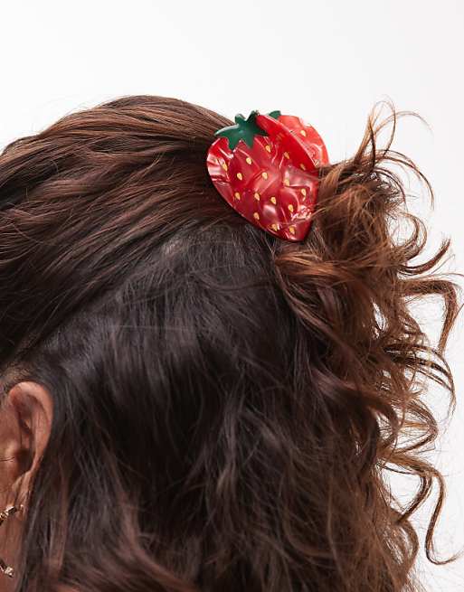& Other Stories strawberry fruit hair claw clip in red