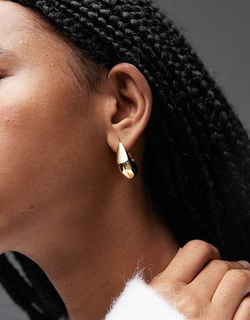 & Other Stories triangle hoop earrings in gold