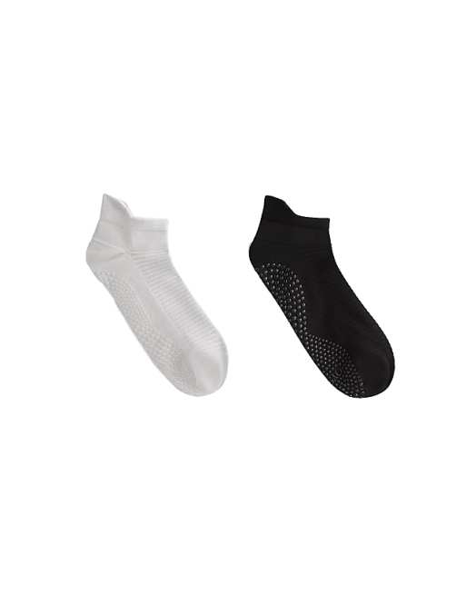 OYSHO 2 pairs of polyamide blend yoga and pilates sneaker socks in black