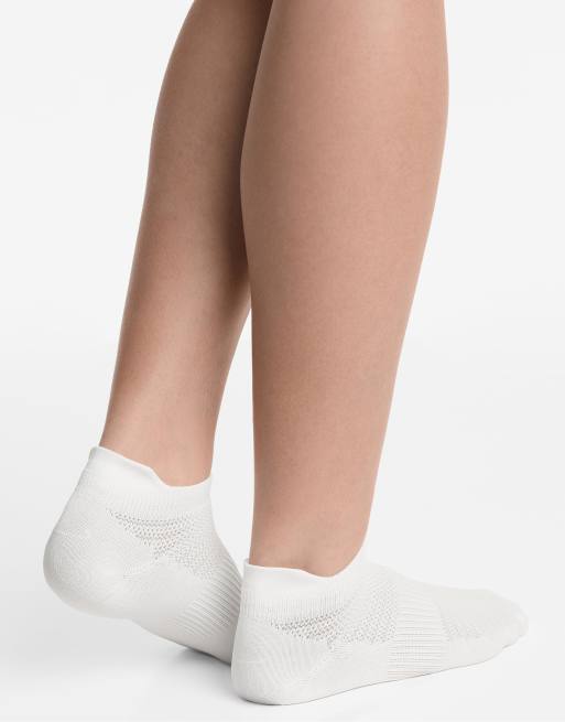OYSHO 3 Pairs Of Polyamide Blend Sneaker Socks With Heel Tab In Grey