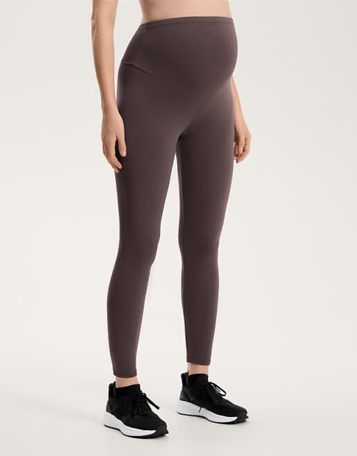 OYSHO Comfortlux 65cm maternity leggings in grey-purple