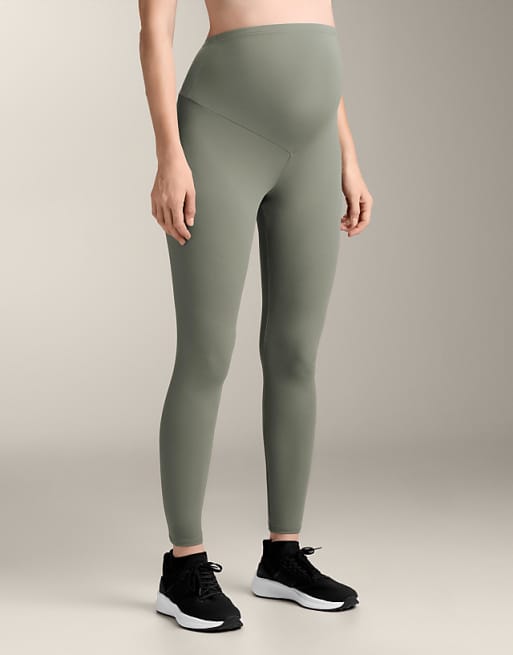 OYSHO Comfortlux 65cm Maternity Leggings In Khaki