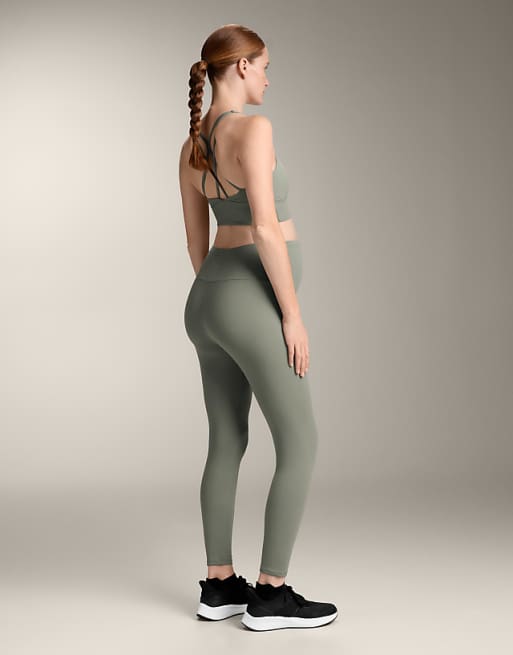 OYSHO Comfortlux 65cm Maternity Leggings In Khaki