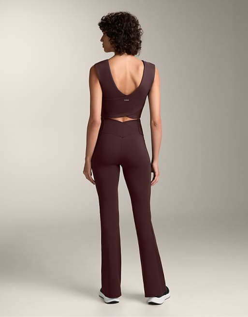 OYSHO Comfortlux Crossover Tank Top In Brown