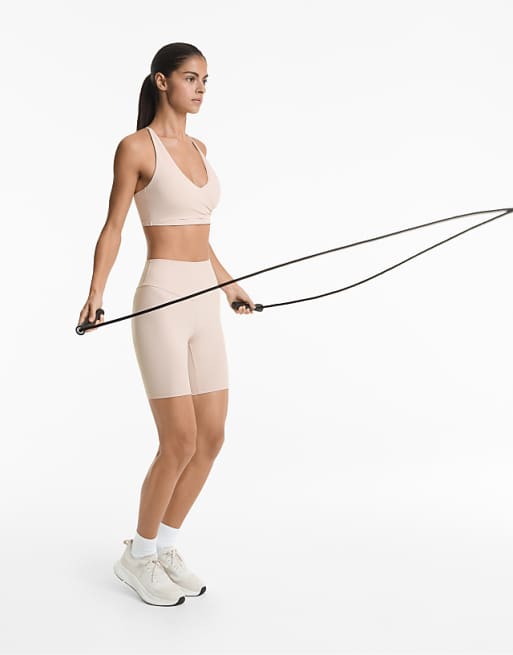 OYSHO Comfortlux Crossover Tank Top In Light Pink