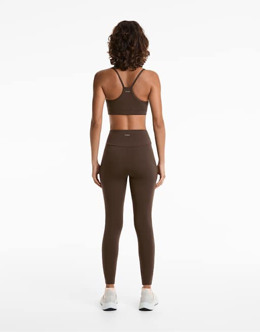 OYSHO Comfortlux High-rise Ankle-length Leggings In Light Brown