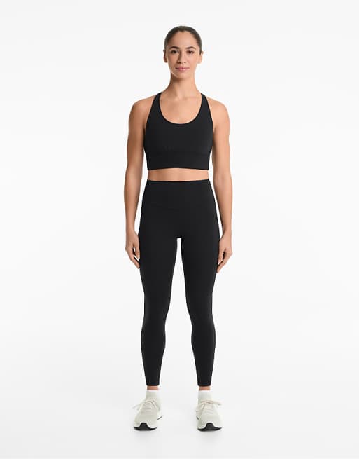 OYSHO Comfortlux High Rise Ankle-length Leggings In Black