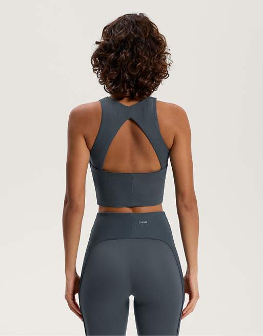 OYSHO Comfortlux Rib Tank Top In Grey