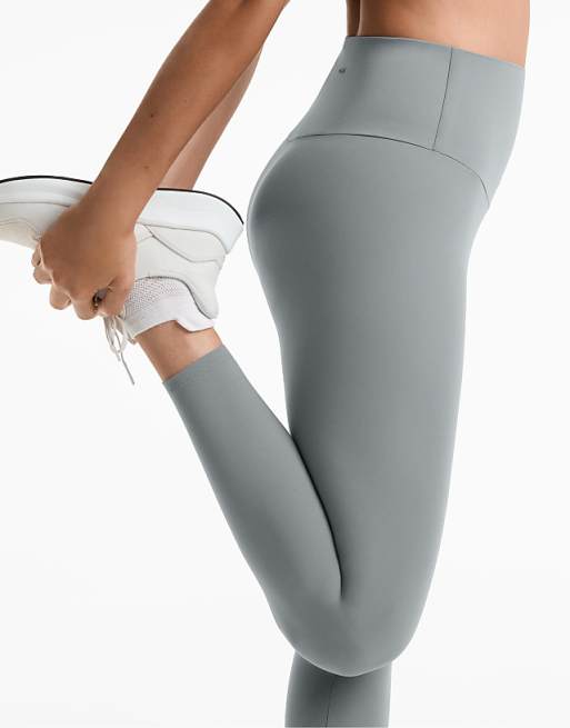 OYSHO Comfortlux Super-high-rise 65cm Ankle-length Leggings In Steel Bluek