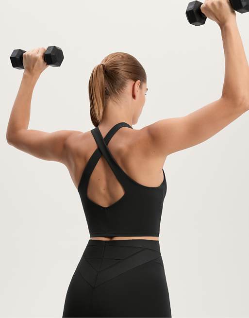 OYSHO Compressive Block Tank Top In Black
