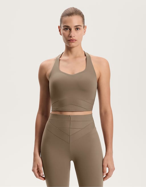 OYSHO Compressive block tank top in mocha