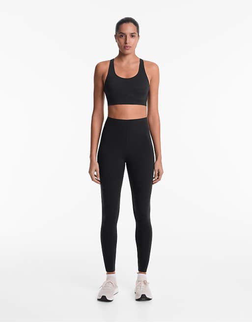 OYSHO Compressive Raise Up Ankle-length Leggings In Black