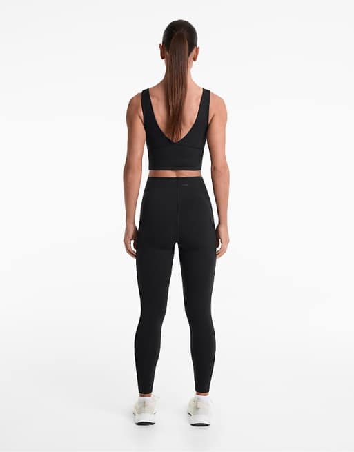 OYSHO Extra-compressive Raise Up 65cm Ankle-length Leggings In Black