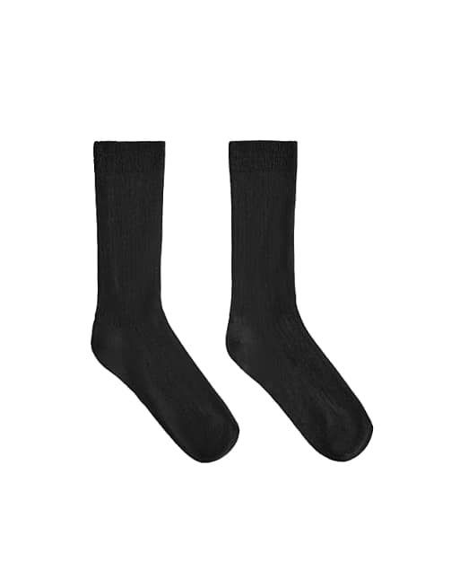 OYSHO Modal blend classic socks in black