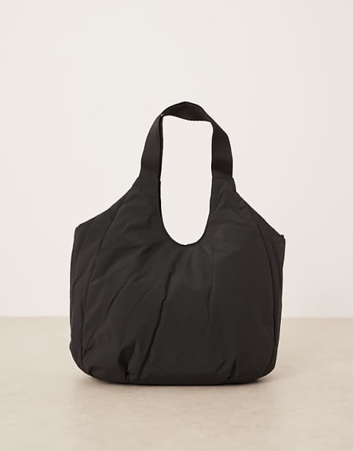 OYSHO Shopper Bag With Contrasting Handle In Black