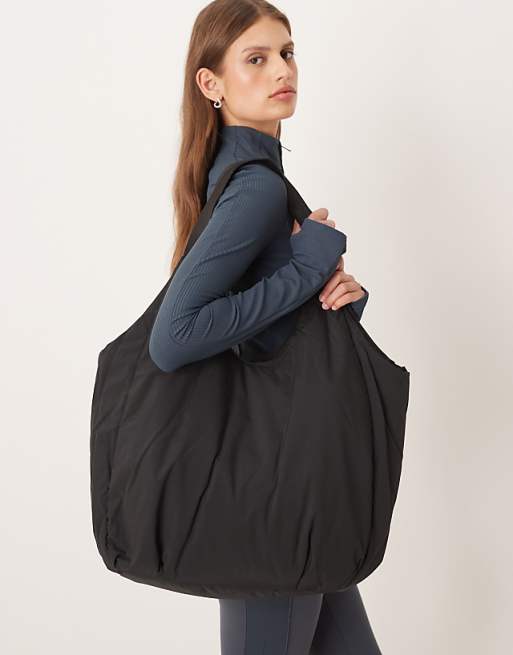 OYSHO Shopper bag with contrasting handle in black