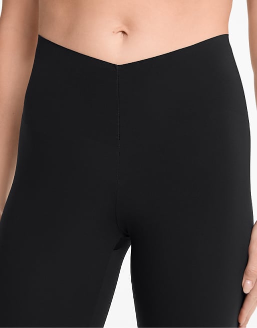 OYSHO V-cut Light-touch 65cm Ankle-length Leggings In Black