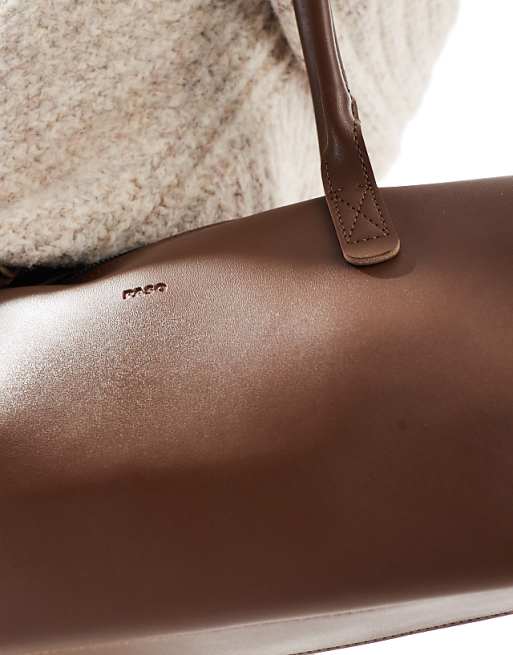 PASQ Long Shoulder Bag In Brown