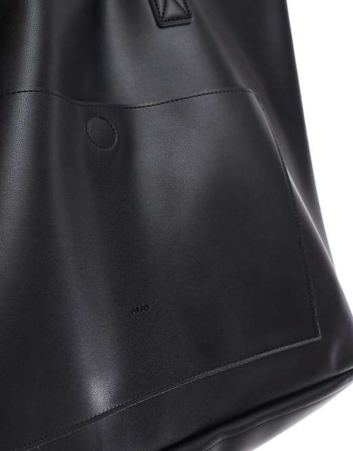 PASQ Pocket Tote Bag In Black
