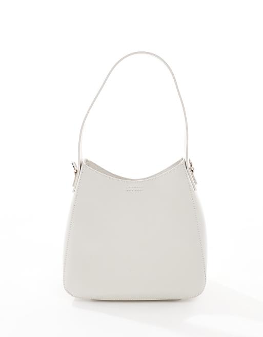 PASQ Slouch Tote Bag With Crossbody Strap In Moonbeam