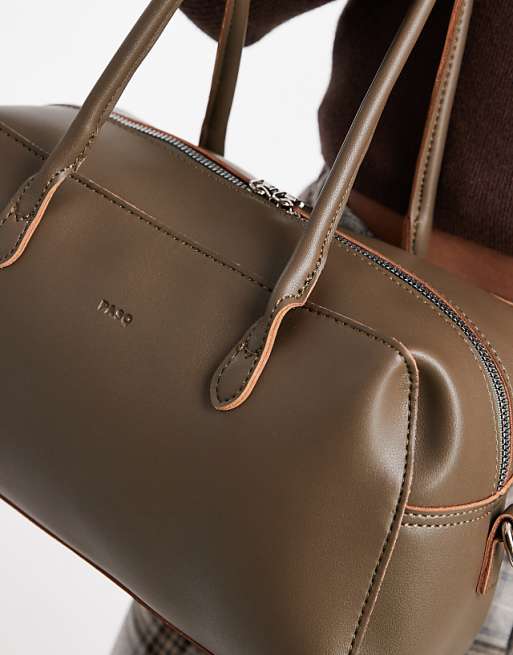 PASQ Twin Stap Medium Shoulder Bag In Green
