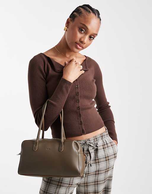 PASQ twin stap medium shoulder bag in green