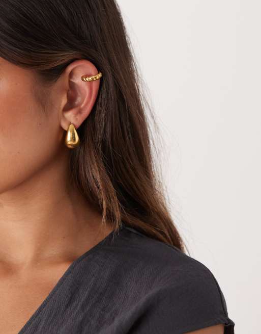 Petit Moments Cranston Vintage Twist Ear Cuff In Gold
