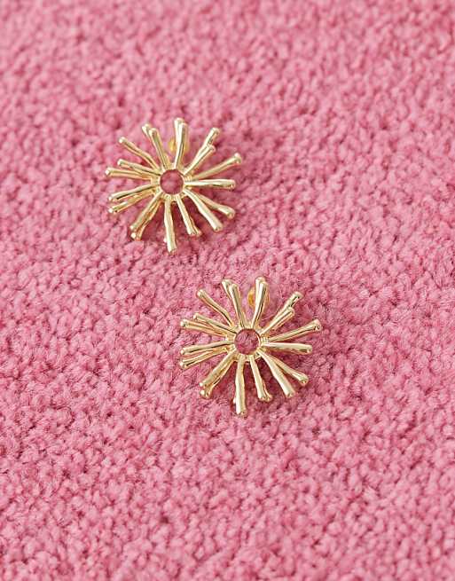 Petit Moments Disco Daisy Statement Earrings In Gold