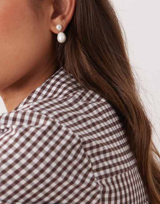 Petit Moments Madeline Double Pearl Drop Earrings In Gold