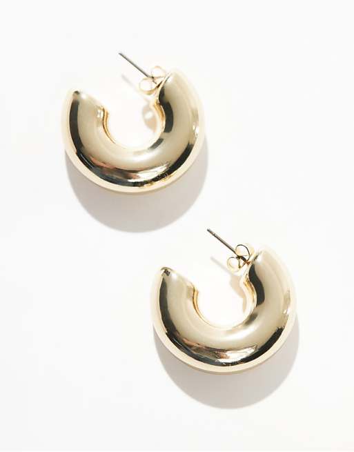 Pieces Chunky Hoop Earrings In Gold