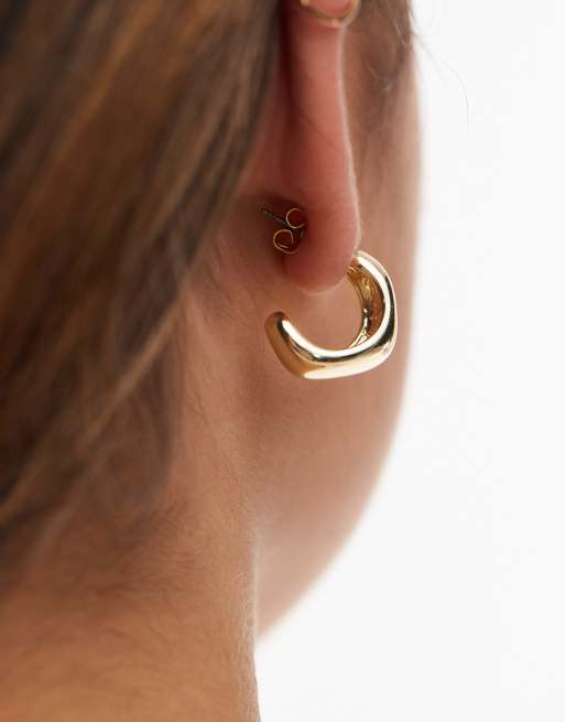 Pieces Chunky Hoops In Gold