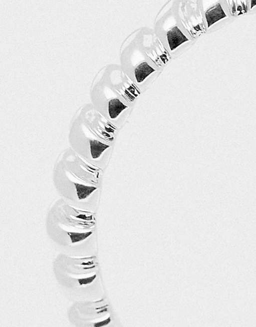 Pieces Chunky Textured Ring In Plated Sterling Silver