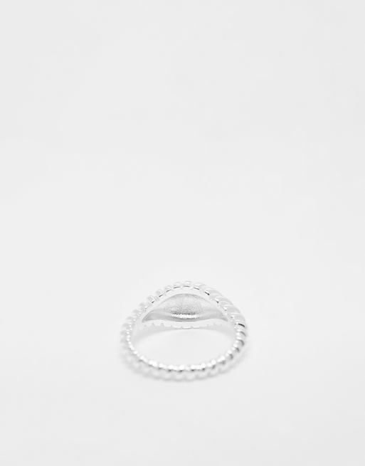 Pieces Chunky Textured Ring In Plated Sterling Silver