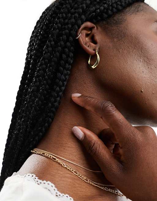Pieces Irregular Hoop Earrings In Gold