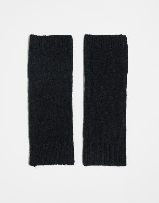 Pieces Knitted Arm Warmers In Black